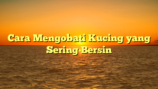 Cara Mengobati Kucing yang Sering Bersin