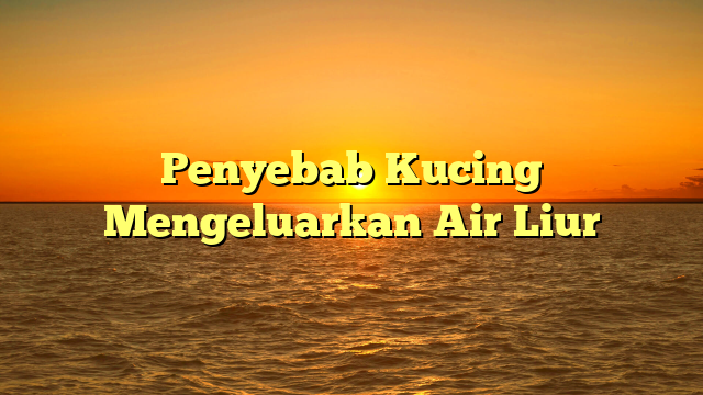 Penyebab Kucing Mengeluarkan Air Liur